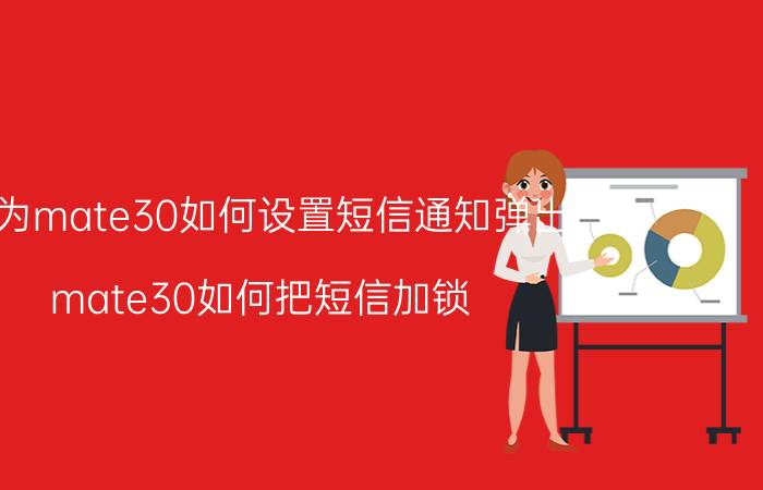 华为mate30如何设置短信通知弹出 mate30如何把短信加锁？